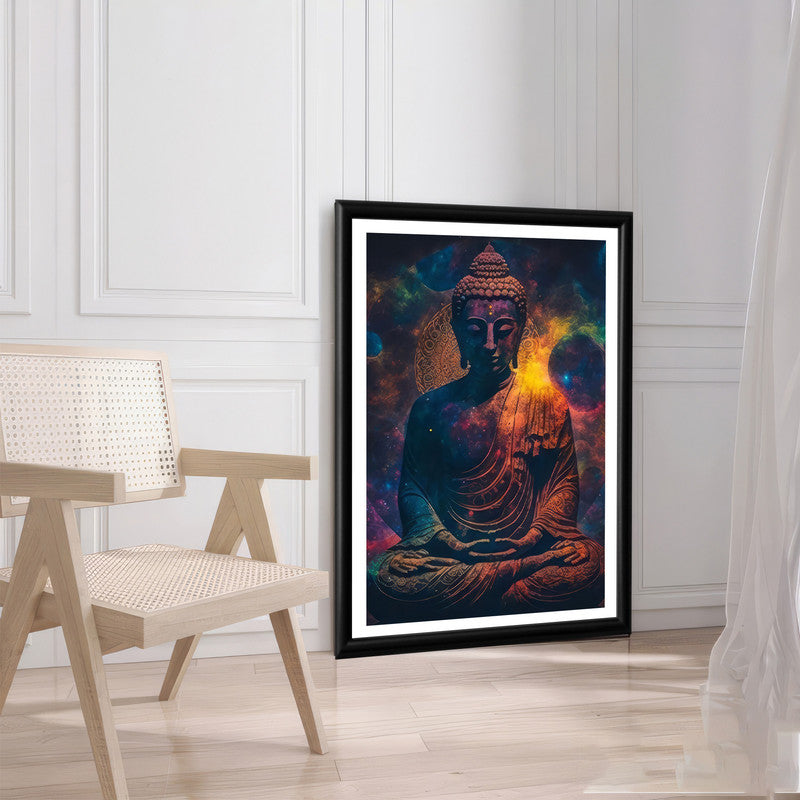 LuxuryStroke's Meditating Buddha Painting, Buddha Abstract Paintingand Buddha Abstract Art - Contemporary Watercolour Buddha Painting