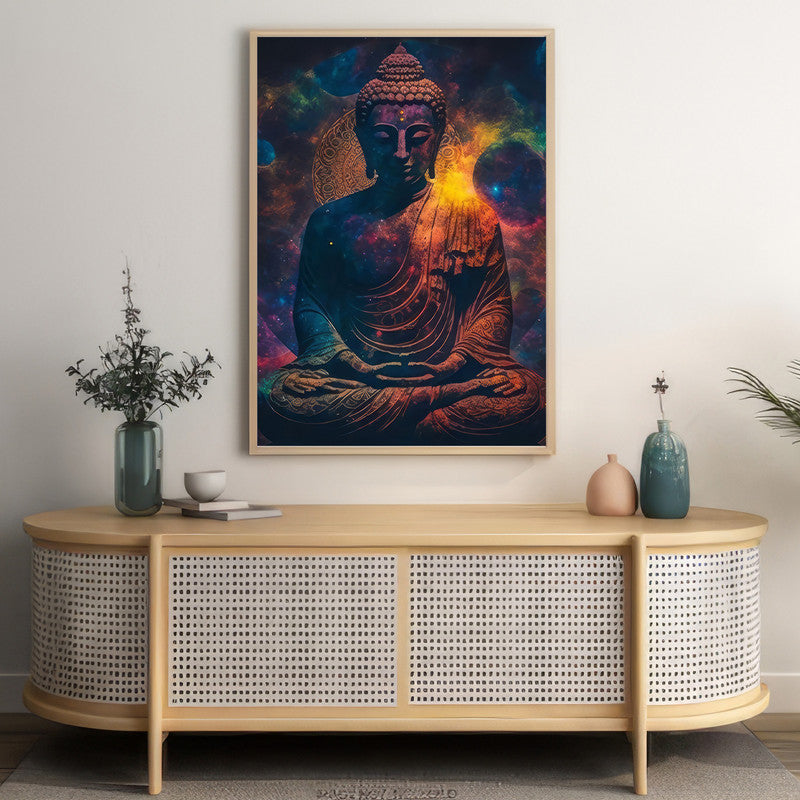 LuxuryStroke's Meditating Buddha Painting, Buddha Abstract Paintingand Buddha Abstract Art - Contemporary Watercolour Buddha Painting