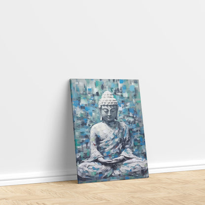 LuxuryStroke's Meditating Buddha Painting, Abstract Buddha Paintingand Buddha Abstract Painting - Contemporary Buddha Painting