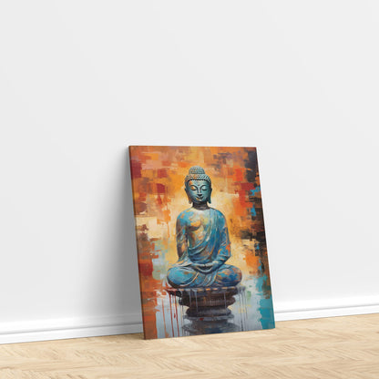 LuxuryStroke's Meditating Buddha Painting, Abstract Art Buddhaand Buddha Acrylic Painting - Contemporary Buddha Painting