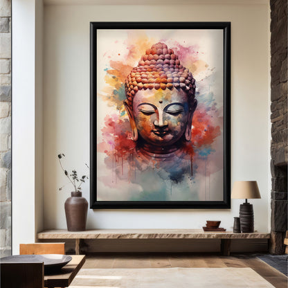 LuxuryStroke's Abstract Buddha Painting, Buddha Acrylic Paintingand Acrylic Buddha Painting - Contemporary Buddha Painting
