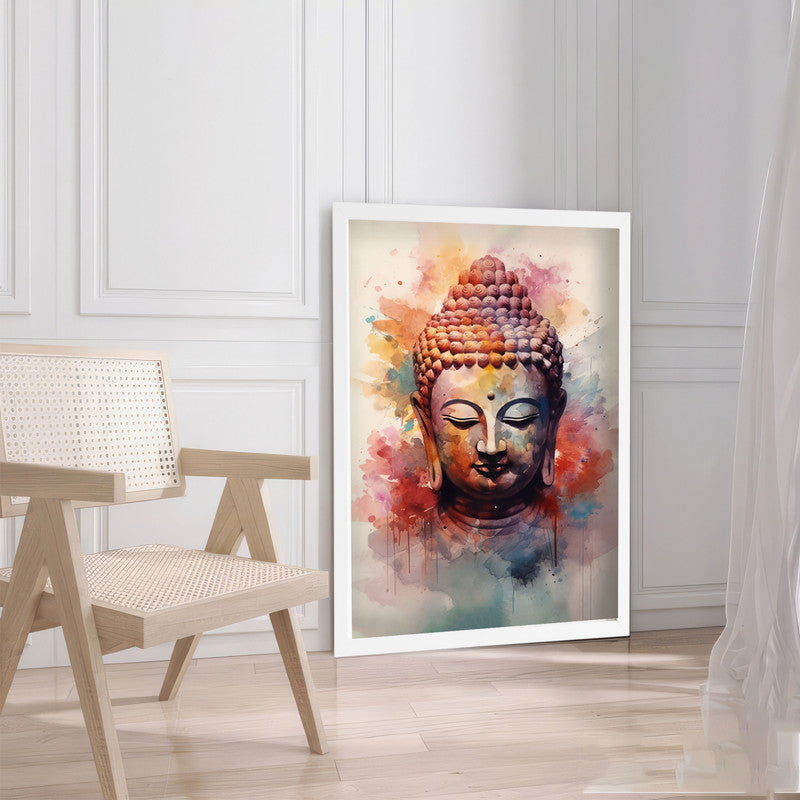 LuxuryStroke's Abstract Buddha Painting, Buddha Acrylic Paintingand Acrylic Buddha Painting - Contemporary Buddha Painting