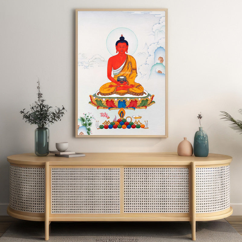 LuxuryStroke's Meditating Buddha Painting, Buddha Paintingand Medicine Buddha Painting - Medicine Buddha Painting