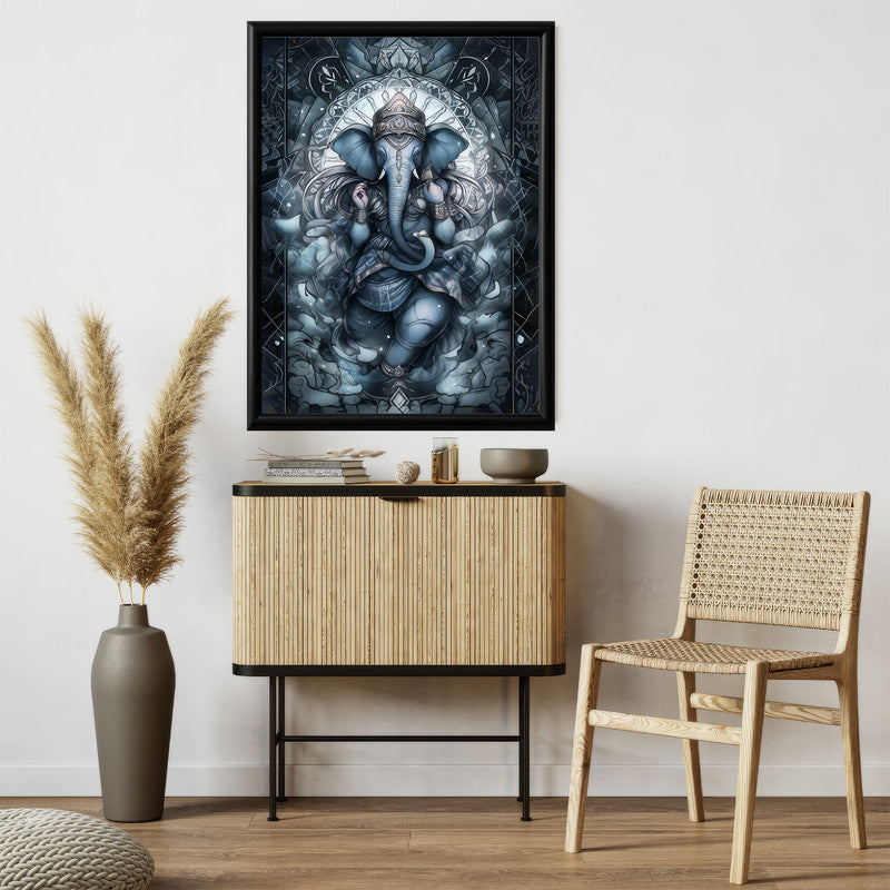 LuxuryStroke's Creative Ganesha Painting, Ganesh Modern Artand Ganpati Acrylic Painting - Contemporary Ganesha Painting