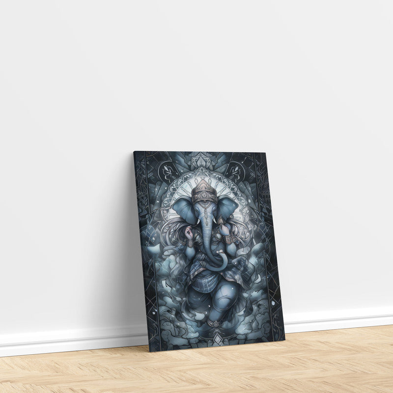 LuxuryStroke's Creative Ganesha Painting, Ganesh Modern Artand Ganpati Acrylic Painting - Contemporary Ganesha Painting