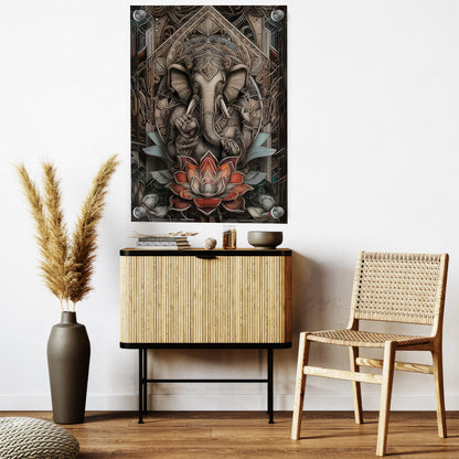 LuxuryStroke's Ganpati Acrylic Painting, Ganesh Modern Artand Acrylic Ganesha Painting - Contemporary Ganesha Painting