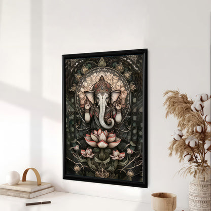 LuxuryStroke's Creative Ganesha Painting, Ganesh Modern Artand Ganpati Acrylic Painting - Contemporary Ganesha Painting