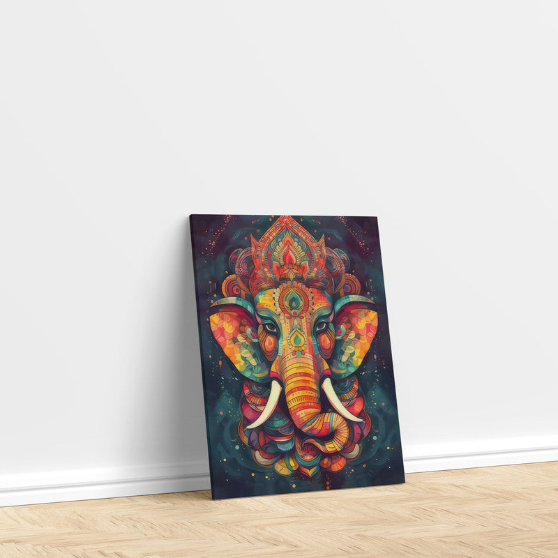 LuxuryStroke's Ganesh Modern Art, Ganpati Acrylic Paintingand Creative Ganesha Painting - Contemporary Ganesha Painting