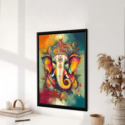 LuxuryStroke's Ganesh Modern Art, Ganpati Acrylic Paintingand Creative Ganesha Painting - Contemporary Ganesha Painting