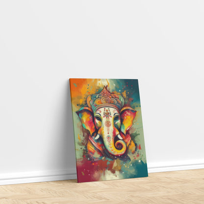 LuxuryStroke's Ganesh Modern Art, Ganpati Acrylic Paintingand Creative Ganesha Painting - Contemporary Ganesha Painting