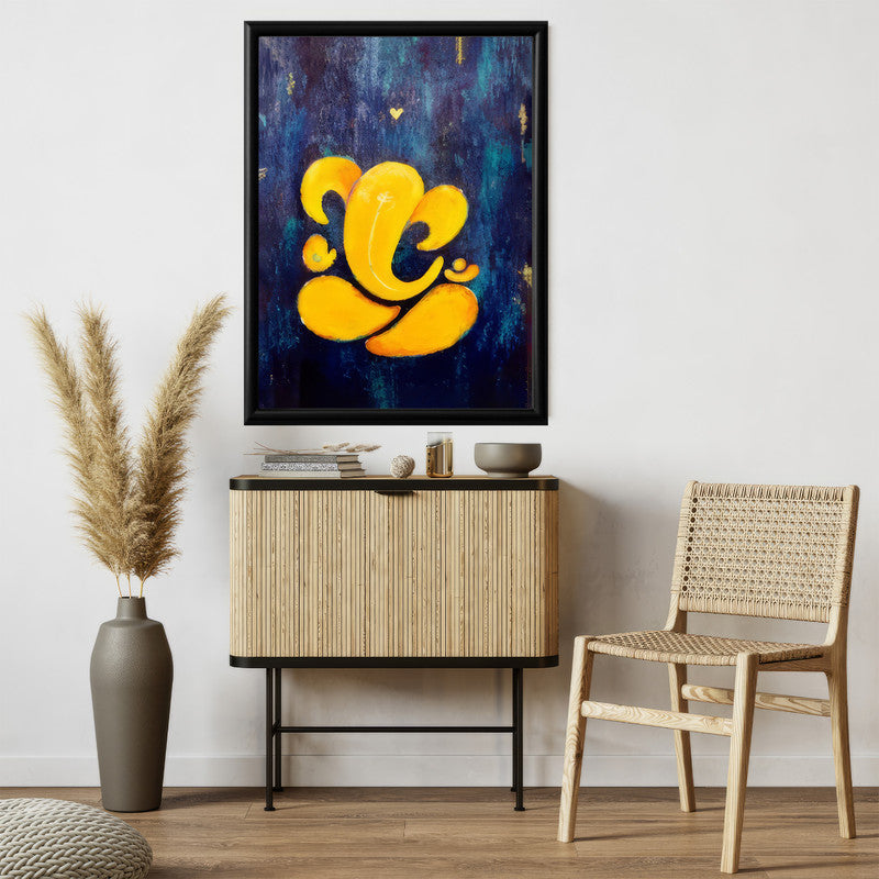 LuxuryStroke's Abstract Ganesha Doodle Art, Ganesh Line Artand Ganeshji Line Art - Contemporary Textured Ganesha Painting