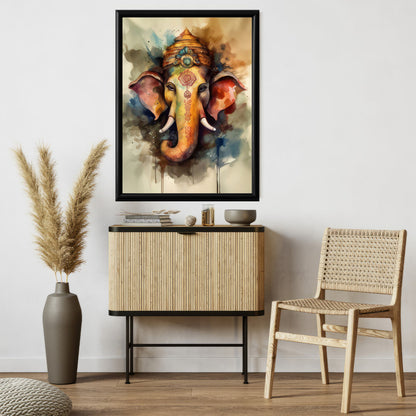 LuxuryStroke's Creative Ganesha Painting, Acrylic Ganesha Paintingand Ganpati Artwork - Contemporary Lord Ganesha Painting