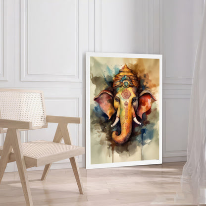 LuxuryStroke's Creative Ganesha Painting, Acrylic Ganesha Paintingand Ganpati Artwork - Contemporary Lord Ganesha Painting