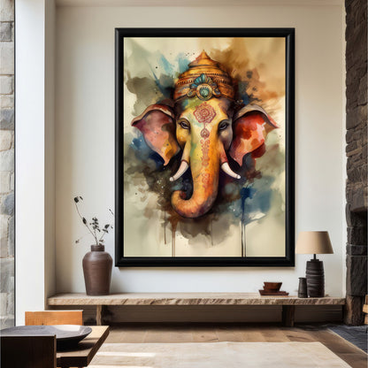 LuxuryStroke's Creative Ganesha Painting, Acrylic Ganesha Paintingand Ganpati Artwork - Contemporary Lord Ganesha Painting