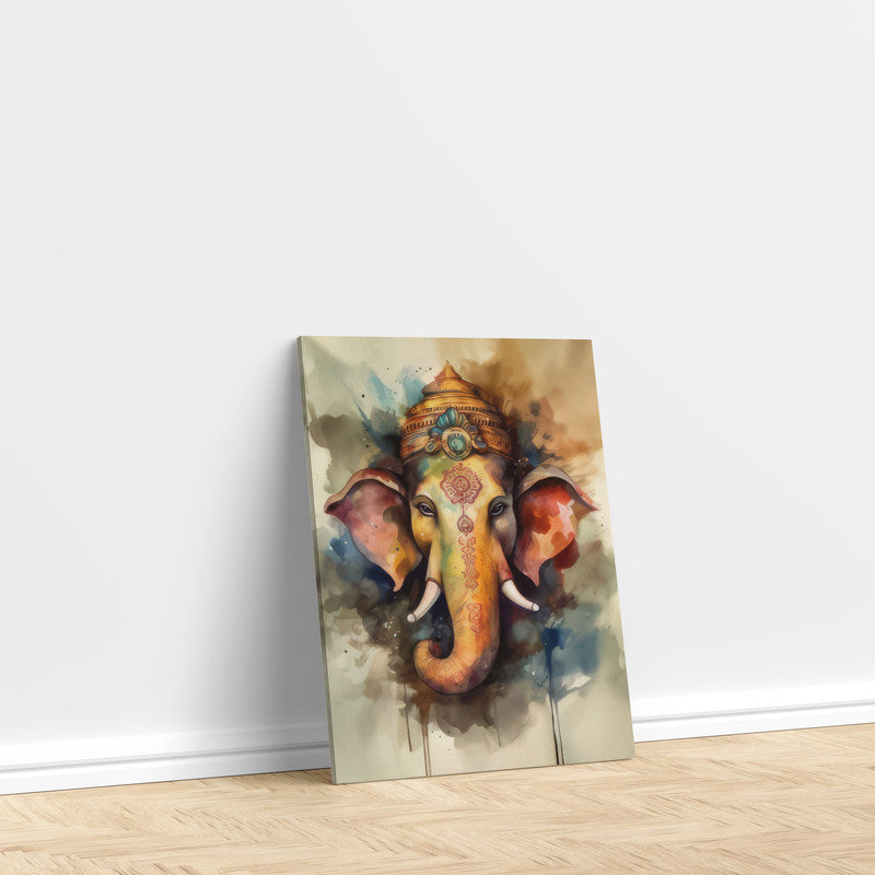 LuxuryStroke's Creative Ganesha Painting, Acrylic Ganesha Paintingand Ganpati Artwork - Contemporary Lord Ganesha Painting