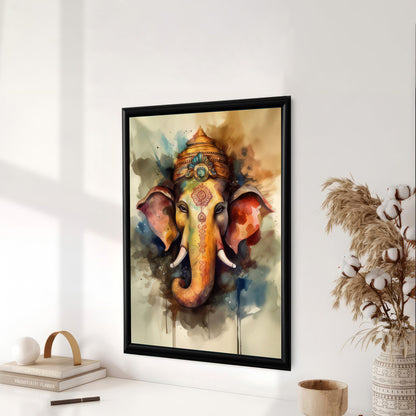 LuxuryStroke's Creative Ganesha Painting, Acrylic Ganesha Paintingand Ganpati Artwork - Contemporary Lord Ganesha Painting