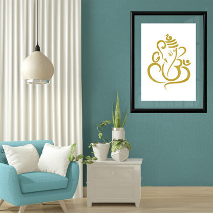 LuxuryStroke's Abstract Ganesha Doodle Art, Ganesh Line Artand Ganeshji Line Art - Contemporary  Elegant Lord Ganesha Painting