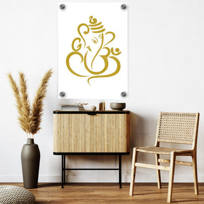 LuxuryStroke's Abstract Ganesha Doodle Art, Ganesh Line Artand Ganeshji Line Art - Contemporary  Elegant Lord Ganesha Painting