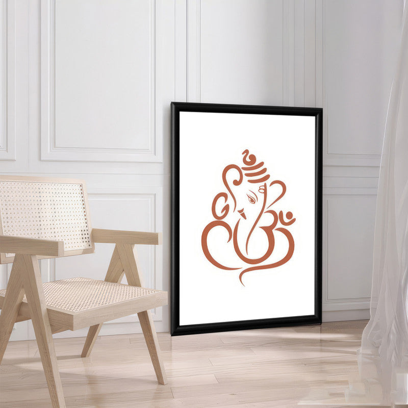 LuxuryStroke's Abstract Ganesha Doodle Art, Ganesh Line Artand Ganeshji Line Art - Contemporary Lord Ganesha Painting