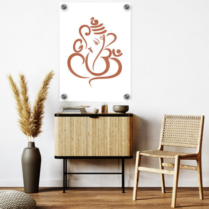 LuxuryStroke's Abstract Ganesha Doodle Art, Ganesh Line Artand Ganeshji Line Art - Contemporary Lord Ganesha Painting