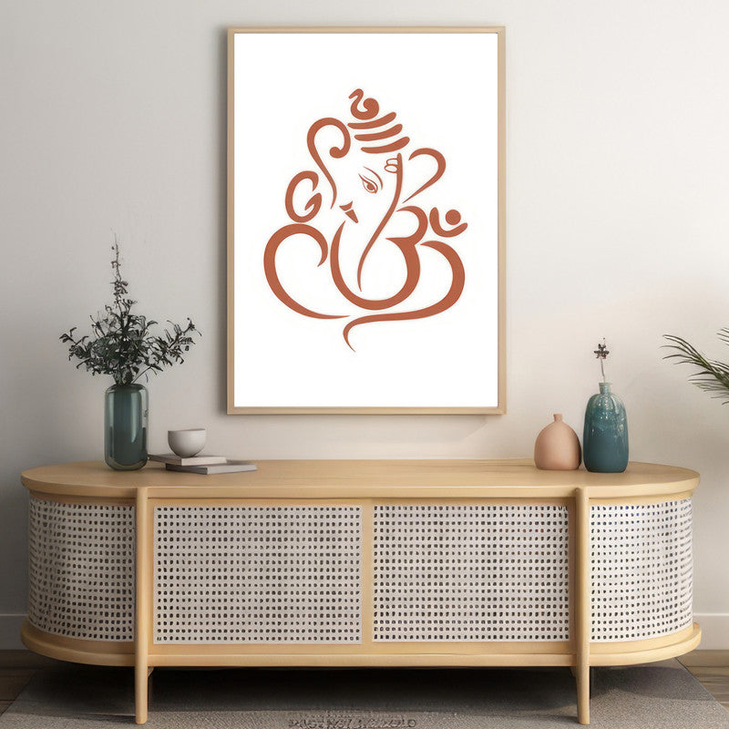 LuxuryStroke's Abstract Ganesha Doodle Art, Ganesh Line Artand Ganeshji Line Art - Contemporary Lord Ganesha Painting