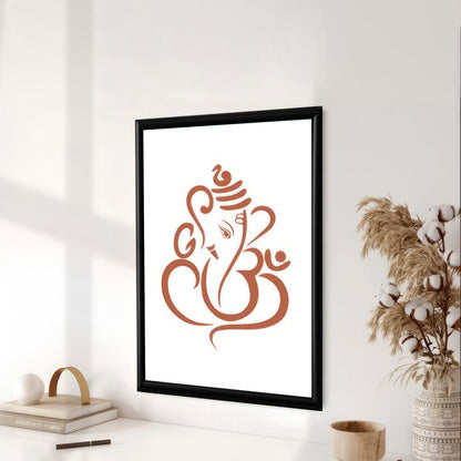 LuxuryStroke's Abstract Ganesha Doodle Art, Ganesh Line Artand Ganeshji Line Art - Contemporary Lord Ganesha Painting