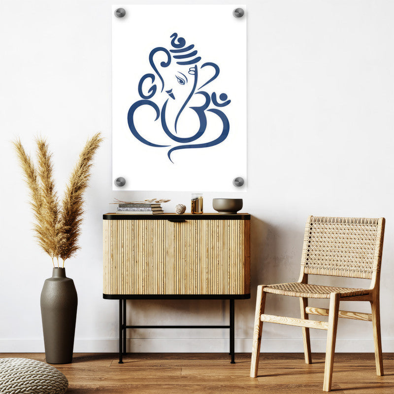 LuxuryStroke's Abstract Ganesha Doodle Art, Ganesh Line Artand Ganeshji Line Art - Contemporary Lord Ganesha Painting