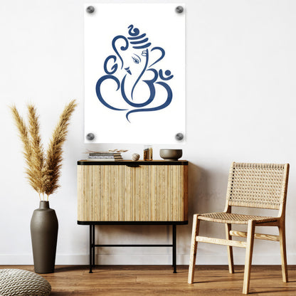 LuxuryStroke's Abstract Ganesha Doodle Art, Ganesh Line Artand Ganeshji Line Art - Contemporary Lord Ganesha Painting