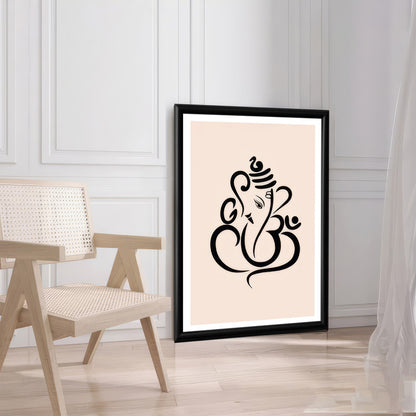 LuxuryStroke's Abstract Ganesha Doodle Art, Ganesh Line Artand Ganeshji Line Art - Contemporary Modern and Elegant Ganesha Painting