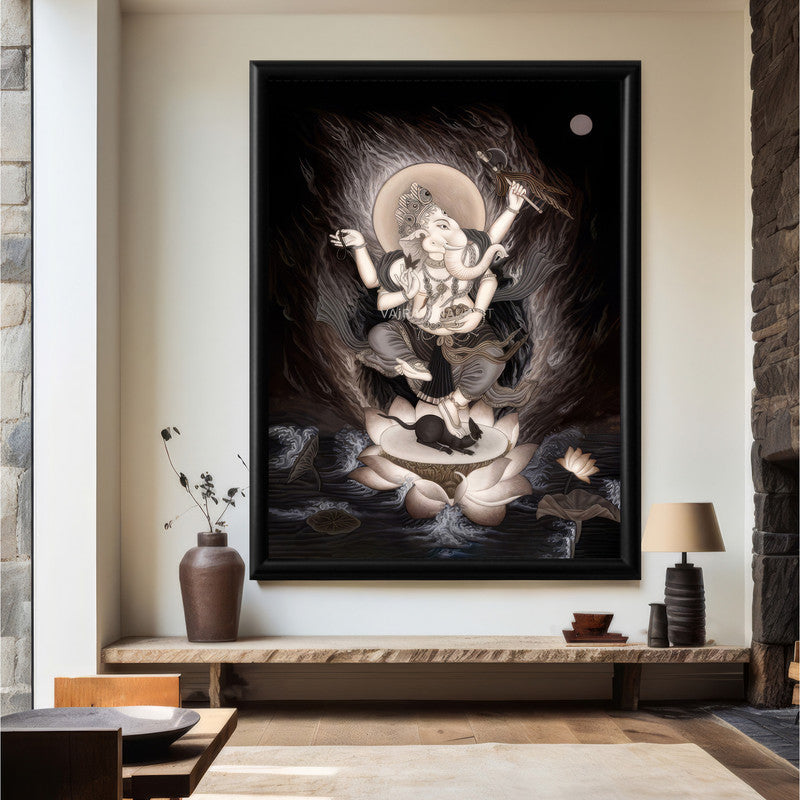 LuxuryStroke's Creative Ganesha Painting, Acrylic Ganesha Paintingand Acrylic Ganesha Painting - Contemporary High-Quality Giclee Print of Ganesha Paintings