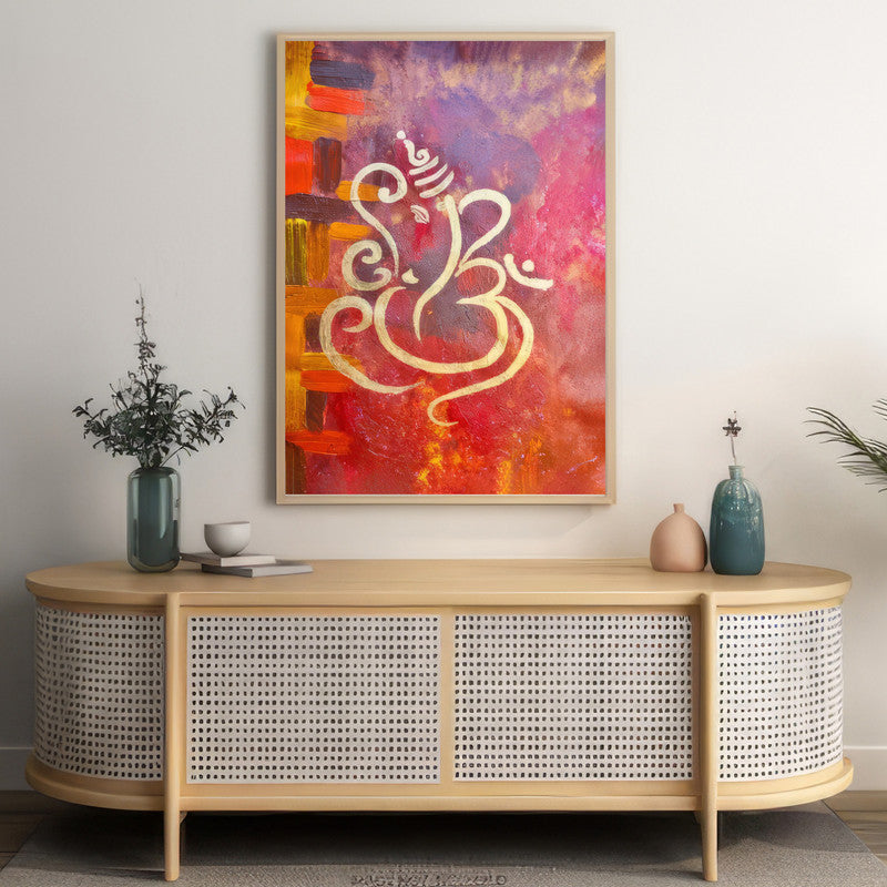 LuxuryStroke's Abstract Ganesha Doodle Art, Ganesh Line Artand Ganeshji Line Art - Contemporary Modern Ganesha Painting