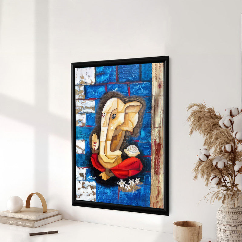 LuxuryStroke's Modern Art Of Ganpati, Ganesh Modern Artand Modern Ganesha Acrylic Painting - Contemporary Modern abstract Ganesha Painting