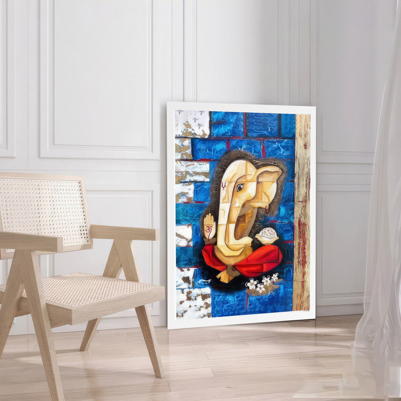 LuxuryStroke's Modern Art Of Ganpati, Ganesh Modern Artand Modern Ganesha Acrylic Painting - Contemporary Modern abstract Ganesha Painting