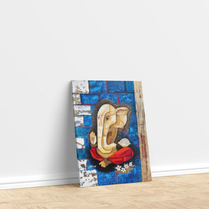 LuxuryStroke's Modern Art Of Ganpati, Ganesh Modern Artand Modern Ganesha Acrylic Painting - Contemporary Modern abstract Ganesha Painting