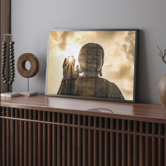 LuxuryStroke's Buddha Face Acrylic Painting, Buddha Face Paintingand Buddha Paintings For Living Room - Aesthetic Buddha Painting