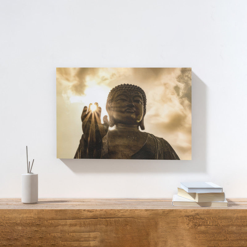 LuxuryStroke's Buddha Face Acrylic Painting, Buddha Face Paintingand Buddha Paintings For Living Room - Aesthetic Buddha Painting