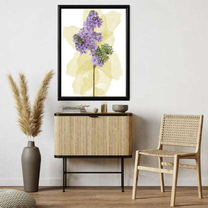 LuxuryStroke's Minimalistic Beautiful Floral Painting, Beautiful Flower Paintingand Floral Painting Acrylic - Purple Petals Perfection: Botanical Artistry In Bloom