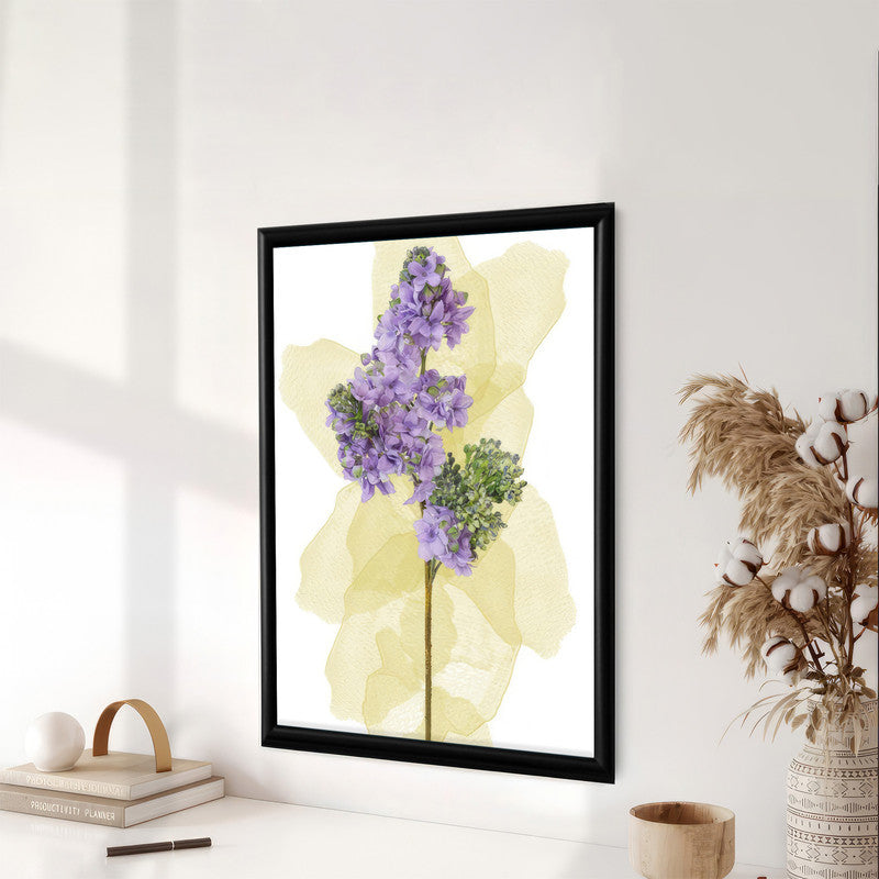 LuxuryStroke's Minimalistic Beautiful Floral Painting, Beautiful Flower Paintingand Floral Painting Acrylic - Purple Petals Perfection: Botanical Artistry In Bloom