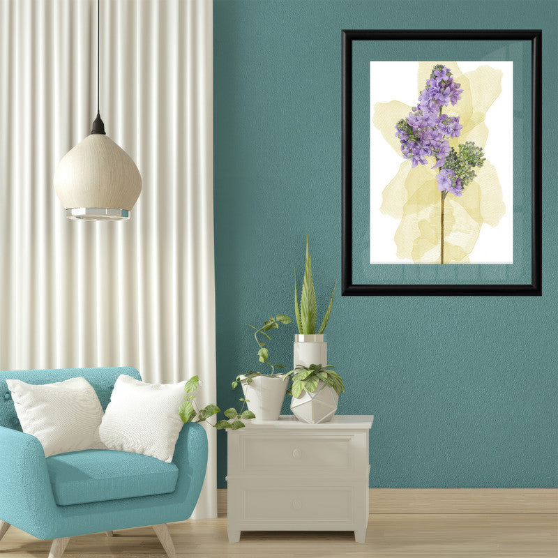 LuxuryStroke's Minimalistic Beautiful Floral Painting, Beautiful Flower Paintingand Floral Painting Acrylic - Purple Petals Perfection: Botanical Artistry In Bloom