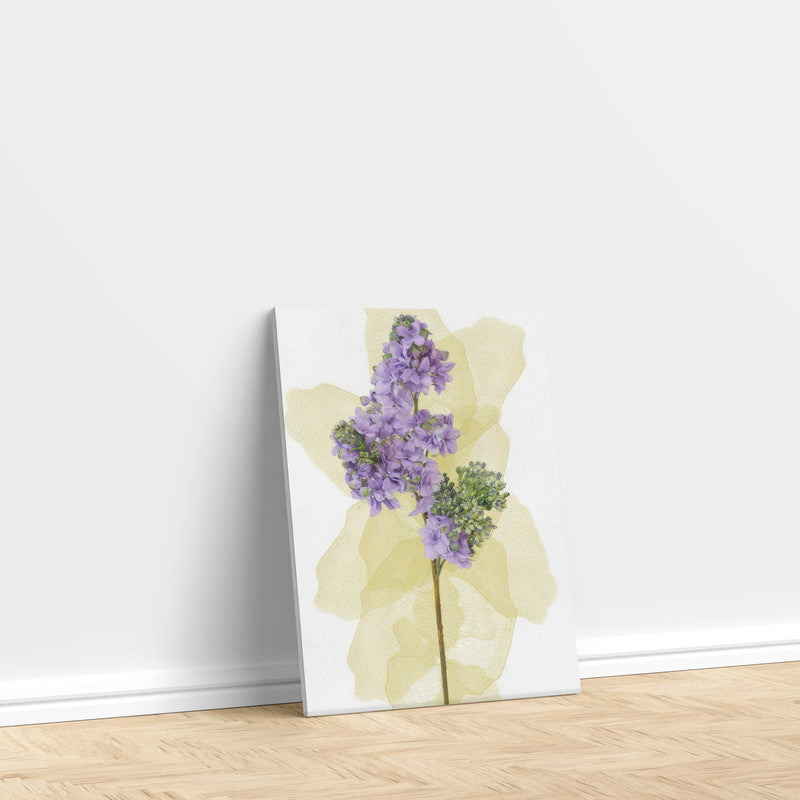 LuxuryStroke's Minimalistic Beautiful Floral Painting, Beautiful Flower Paintingand Floral Painting Acrylic - Purple Petals Perfection: Botanical Artistry In Bloom