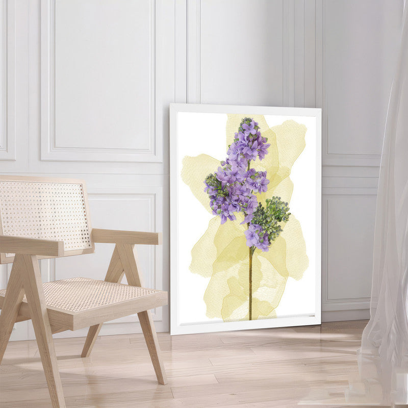 LuxuryStroke's Minimalistic Beautiful Floral Painting, Beautiful Flower Paintingand Floral Painting Acrylic - Purple Petals Perfection: Botanical Artistry In Bloom