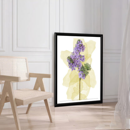 LuxuryStroke's Minimalistic Beautiful Floral Painting, Beautiful Flower Paintingand Floral Painting Acrylic - Purple Petals Perfection: Botanical Artistry In Bloom