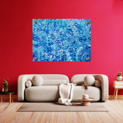 LuxuryStroke's Colourful Modern Abstract Art, Abstract Acrylic Painting Landscapeand Abstract Acrylic Landscape Painting - Aesthetic Abstract Art Painting - MUSIC