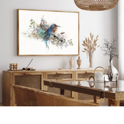 LuxuryStroke's Birds Art Painting, Paintings Of Animalsand Abstract Animal Paintings - Birds On Tree Painting