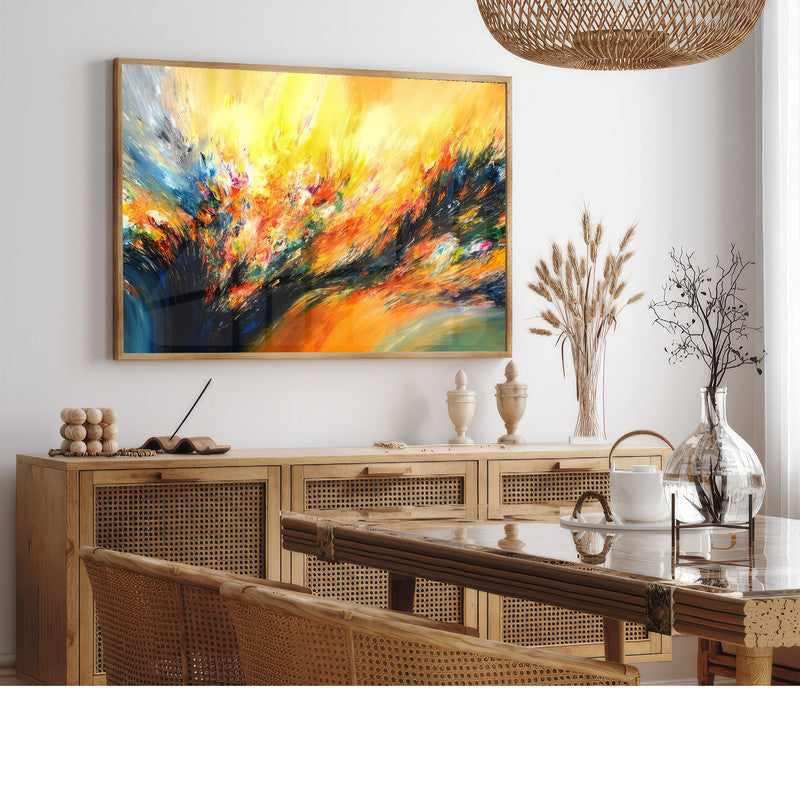 LuxuryStroke's Acrylic Landscape Painting Abstract, Colourful Modern Abstract Artand Abstract Painting Sunset - Abstract Art Painting
