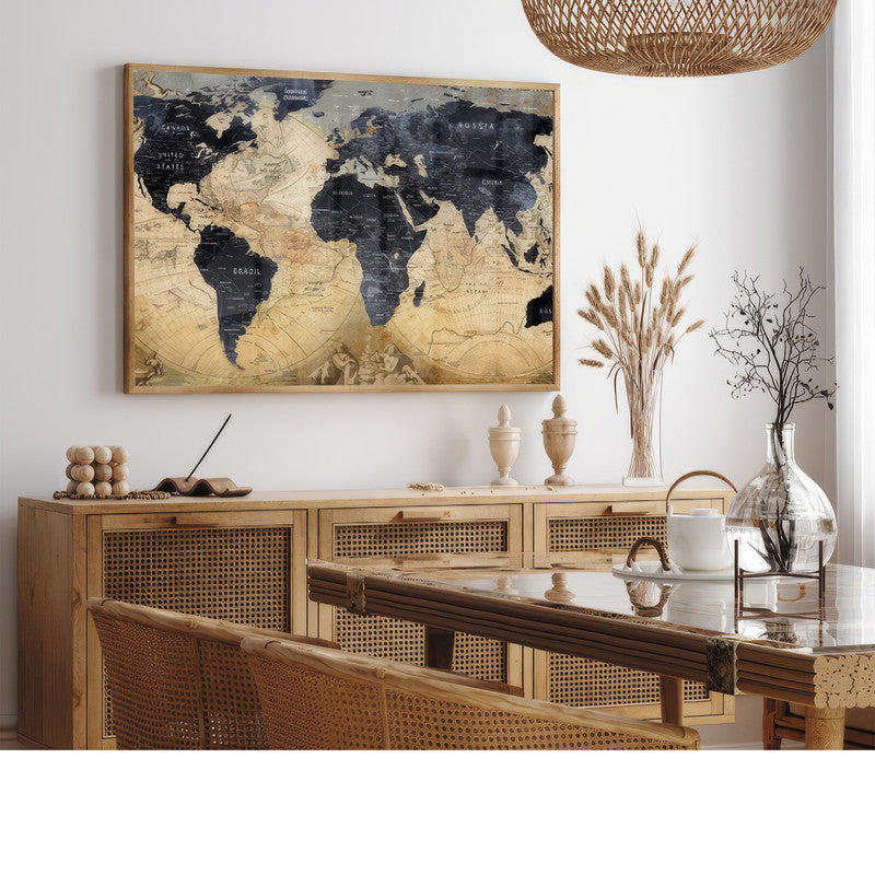 LuxuryStroke's World Map Landscape Art, Acrylic Landscape Paintingand Beautiful Landscape Art - World Map