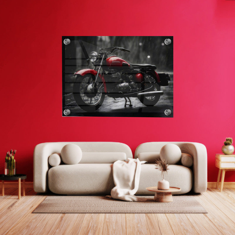 LuxuryStroke's Abstract Bike Painting, Abstract Acrylic Painting Landscapeand Abstract Acrylic Landscape Painting - Bike Power