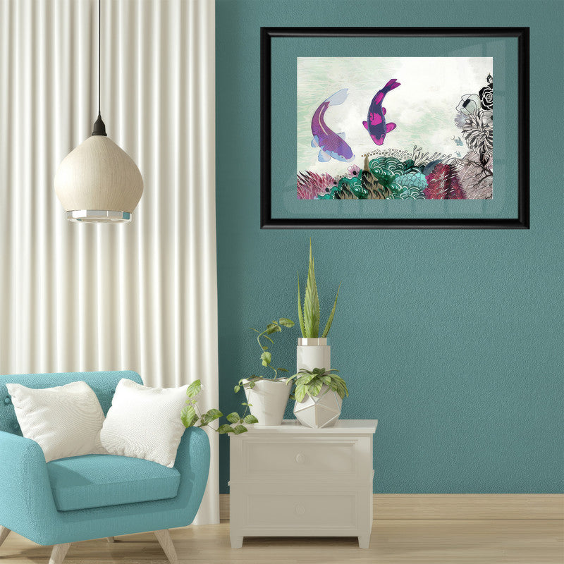 LuxuryStroke's Fish Minimalistic Art Painting, Abstract Animal Paintingsand Paintings Of Animals - Minimalistic Fish