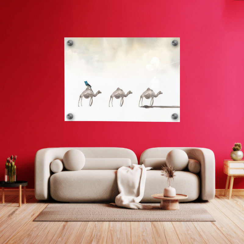LuxuryStroke's Camel Painting, Paintings Of Animalsand Abstract Animal Paintings - Three Camels