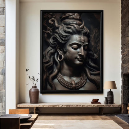LuxuryStroke's Lord Shiva Paintigs , Lord Shiva Art Paintingsand Lord Shiva Paintigs  - Divine Shiva: A Spiritual Painting Of Cosmic Serenity